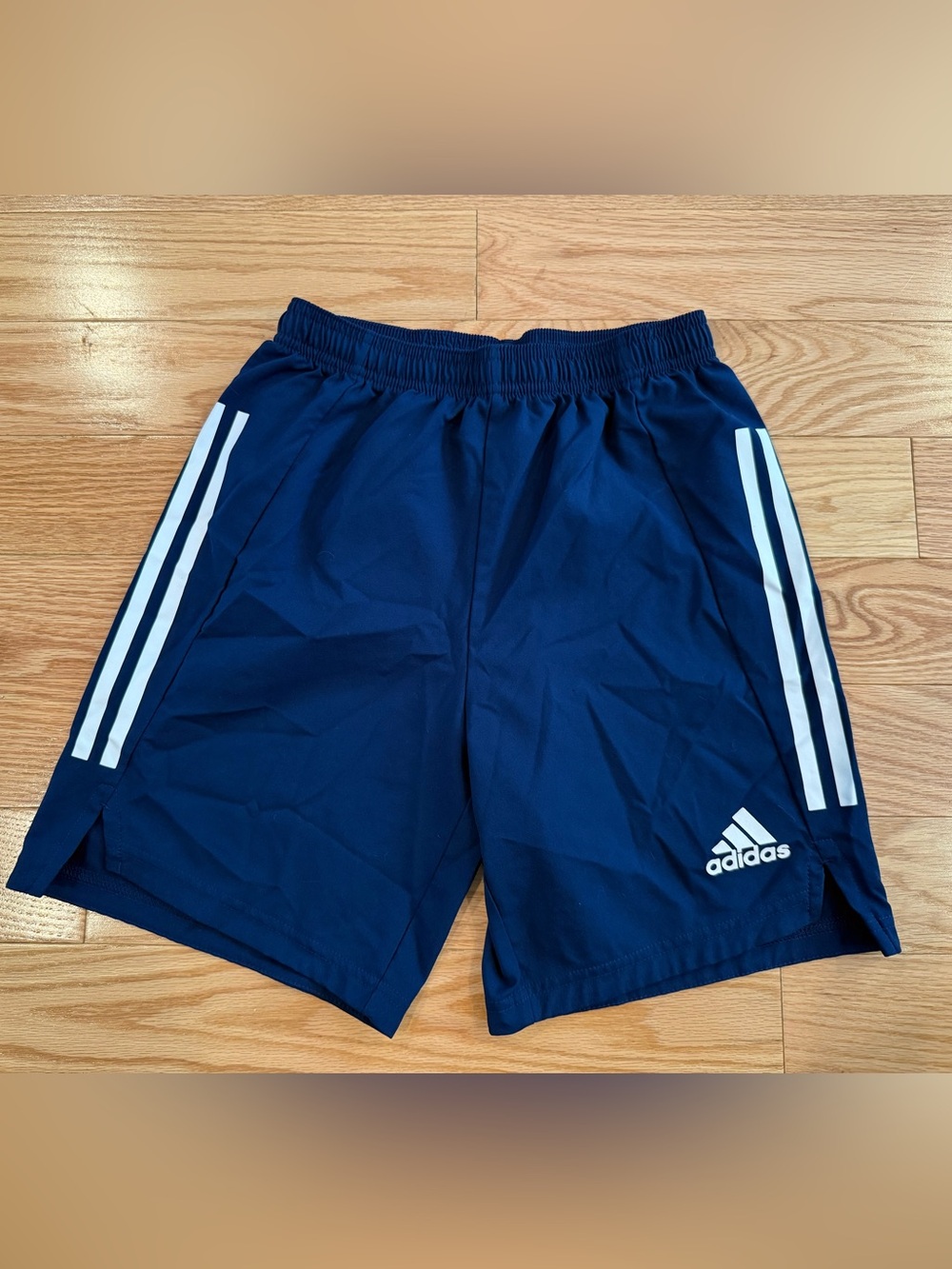 Adidas prime blue navy blue kit uniform shorts size 13/14